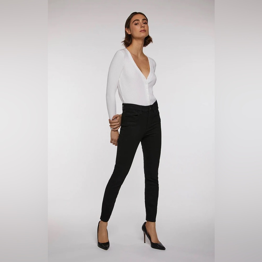 3x1 NYC W3 Channel‎ Seam Skinny Jeans Black Size 24